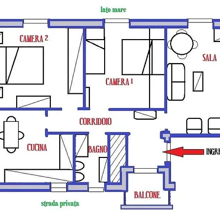 Apartament Casa Romeo 350m Dal Mare *